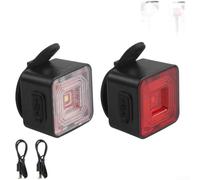 Kit Éclairage Vélo USB Rechargeable Étanche IPX6 | Capteur de frein auto, luminosité accrue, accidents, nuit sécurisée, réaction instantanée(C)