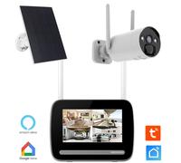 KYF - KIT écran 7" enregistreur 4MP Ultra HD + Caméra Rechargeable + Panneau Solaire