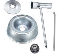 Kit écrou pour tête débroussailleuse Stihl FS55 à FS250, compatible coupe-bordures, lot de 1 pièce, acier robuste