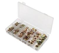 Kit Écrous à Rivet 320pcs Acier Zingué Boîte Kit Écrous à Rivet | Acier Q235, finition zinguée, résistance rouille, boîte rangement, 320 pièces