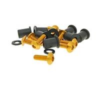 Kit écrous Vis M5 x 16 d'aluminium doré - Lot de 8