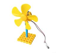 Kit éducatif STEM à 5 lames pour mini éolienne, projet scientifique d'énergie renouvelable avec lumière LED, assemblage à monter soi-même pour l'apprentissage en classe