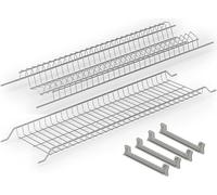 Kit égouttoir à vaisselle VI.TEL. 86 cm en acier inoxydable à encastrer pour meuble mural 90 cm, grille fil rond, fabriqué en Italie