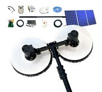 Kit électrique alimenté par l'eau, Brosse de Nettoyage pour Panneaux solaires, Nettoyage Automatique des vitres extérieures, Brosse Extensible pour Piscine alimentée,Dual24.5ft(7.5m)
