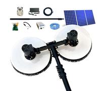 Kit électrique alimenté par l'eau, Brosse de Nettoyage pour Panneaux solaires, Nettoyage Automatique des vitres extérieures, Brosse Extensible pour Piscine alimentée,Battery11.5ft(3.5m)