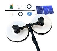 Kit électrique alimenté par l'eau, Brosse de Nettoyage pour Panneaux solaires, Nettoyage Automatique des vitres extérieures, Brosse Extensible pour Piscine alimentée,Plug11.5ft(3.5m)