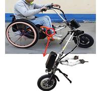 Kit électrique de conversion pour fauteuil roulant 500 W - 3 vitesses - Lumière avant - Système d'amortisseur - Batterie au lithium 48 V