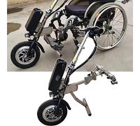 Kit électrique de conversion pour fauteuil roulant 500 W - 3 vitesses - Lumière avant - Système d'amortisseur - Batterie au lithium 48 V