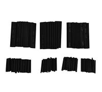 Kit électrique de tuyauterie d'isolation d'assortiment de tuyauterie de rétrécissement de la Chaleur 127Pcs pour Le PE noir-55 ℃ ~ 125 ℃ de DIY