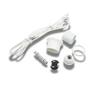 Kit électrique pour lampe DIY - Douille E27 blanche avec câble - Sans abat-jour - Interrupteur manuel et instructions de montage inclus - Hanna's Laden