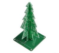 Kit électronique 3D pour sapin de Noël à faire soi-même, 36 LED clignotantes alternées, trois circuits imprimés double face pour l'assemblage, 60 x 60 x 136 mm, DC 4,5-5 V, décoration de Noël (3