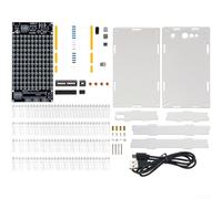 Kit électronique de musique - Affichage du niveau de lumière LED - 13,2 x 7,6 x 1,6 cm - Sensibilité USB - Fréquence audio en temps réel - Kit + étui en acrylique