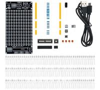 Kit électronique de musique - Affichage du niveau de lumière LED - 13,2 x 7,6 x 1,6 cm - Sensibilité USB pour fréquence audio en temps réel