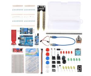 Kit électronique pour débutant avec platine d'expérimentation 400 trous, modules de capteur et LED pour projets Arduino