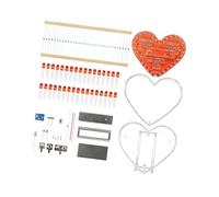 Kit électronique pour la pratique du soudage, carte PCB en forme de cœur avec effets de lumière LED multicolores et puce de microcontrôleur pour les amateurs de bricolage