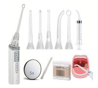 Kit électronique retrait pierre d'amygdale sous vide, aspirateur pierre d'amygdale rechargeable lumière LED 3 niveaux réglables for les pierres d'amygdale d'halitose(008)