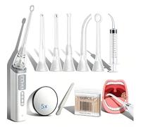 Kit électronique retrait pierre d'amygdale sous vide, aspirateur pierre d'amygdale réglable 3 niveaux miroir grossissant 5x lumière LED for pierres d'amygdale d'halitose(008)