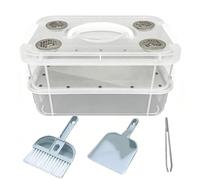 Kit Élevage de Farine fine transparente résistante aux odeurs | Boîte d'Élevage avec Filtre à Ténébrions Pour Sugar Gliders, Oiseaux, Poulets, Lézards, Barbus, Grenouilles, Tortues