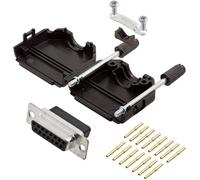 Kit embase SUB-D femelle Femelle 9 pôles encitech DPPK15-BK-DBCS-K 6355-0078-12 180 ° à sertir 1 pc(s)