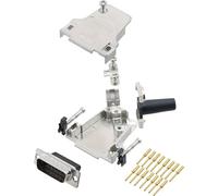 Kit embase SUB-D mâle mâle, droit 15 pôles encitech D45ZF15-DBCP15-K 6355-0049-02 45 ° à sertir 1 pc(s)