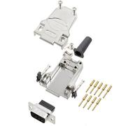 Kit embase SUB-D mâle mâle, droit 9 pôles encitech DTZF09-DBCP-K 6355-0048-01 180 ° à sertir 1 pc(s)
