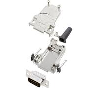 Kit embase SUB-D mâle Nombre de pôles: 9 encitech DTZF09-DBP-K 6355-0044-01 180 ° fût à souder 1 set