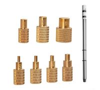 Kit Embouts Insertion Thermique Laiton T12 M2-M8, pour Impression 3D | embout insertion thermique,kit insert laiton 3d,pointe chauffe T12,outil presse chaud,nut thermofusible
