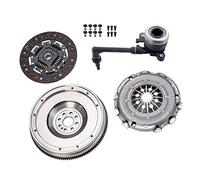 Kit Embrayage 4 Pièces Volant Moteur Rigide AVEC Butée Hydraulique compatible pour QASHQAI/QASHQAI +2 X-TRAIL II KOLEOS I 2.0 dCi 150ch - 7701477461 306201473R