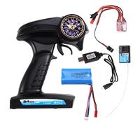 Kit émetteur et récepteur RC universel 2,4 G 3 canaux pour chenilles 1/10 1/8