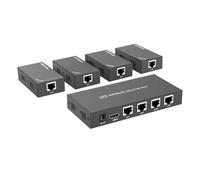 Kit émetteur-récepteur vidéo 1080p RJ45 avec câble Ethernet Cat6 (60 m), répartiteur 1 x, 2, 4 et 7(1TX-4RX-60M)