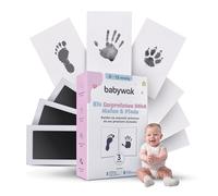 Kit Empreinte Bébé - Tampon Encre Clean Touch, Sûr & Sans Contact - Souvenir Naissance, Cadeau Baby Shower, Empreinte Main & Pied Nouveau-né (0 à 12 mois)