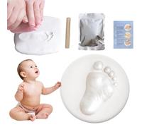 Kit empreinte de bébé - Argile de qualité alimentaire | Kit d'empreintes de mains et de pieds de bébé pour créer des ornements avec empreintes de main | Cadeau souvenir sûr, facile et amusant