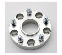 Kit En Aluminium Adaptateur D'espacement Roue Universel Voiture Pour Chevrolet 2 Pièces 15/20/25/35mm PCD 5x105 CB 56.6mm 5 Cosses Entretoises De Roue(2PCS 20mm Silver)