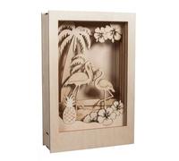 Kit En Bois Cadre 3d Flamant Rose