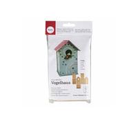 Rayher 62224000 Jeu de construction en Bois pour volière FSC Mix Credit, 11 x 10,5 x 17 cm, 7 Pièces, Objet Décoratif, Article Décoratif, Brown