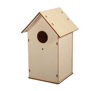Rayher Jeu de construction en bois 62224000 pour volière FSC Mix Credit 11×10,5×17 cm 7 pièces Brun