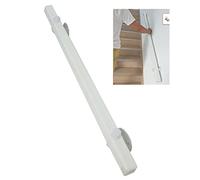 Kit en bois pour escaliers - Barre de support murale rustique antidérapante pour personnes âgées - Garde-corps d'escalier d'intérieur blanche pour un accès sûr, facile et stable