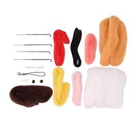 Kit en feutre animal Cat Doll Doiy Decoration Home Poke Fun Fun Felt Felting Couture Making Supplies