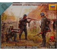 Kit En Plastique De L'Infanterie Allemande 1939-1942 Modèle ZVEZDA 1:72