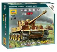 Kit En Plastique De Modèle De Char Lourd Allemand Tiger I 1:100 ZVEZDA