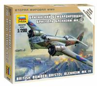 Kit En Plastique Modèle British Bomber Bristol Blenheim Mk IV 1:200 ZVEZDA