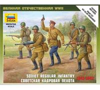 Kit En Plastique Modèle Infanterie Russe Régulière WWII 1941-1942 1:72 ZVEZDA