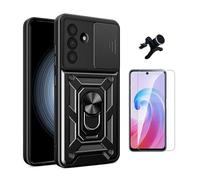 Kit En Verre Trempé Clearglass + Couvercle De Fenêtre Coulissant Magnétique Militaire Defender + Support De Voiture Magnétique Renforcé PHONECARE Pour Samsung Galaxy A56 5G - Noir