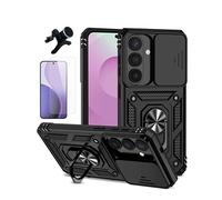 Kit En Verre Trempé Clearglass + Couvercle De Fenêtre Coulissant Magnétique Militaire Defender + Support De Voiture Magnétique Renforcé PHONECARE Pour Samsung Galaxy S26 + Plus - Noir