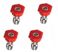 Kit en vrac de pointe de la buse à haute pression, accessoires de connexion rapide de 4000 psi 1/4 de pouce, 0, 15, 25, 40 degrés 0° (4 pieces) Hole diameter 1.07mm (0.042in)