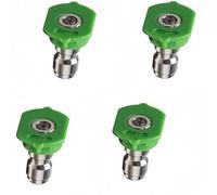 Kit en vrac de pointe de la buse à haute pression, accessoires de connexion rapide de 4000 psi 1/4 de pouce, 0, 15, 25, 40 degrés 20° (4 pieces) Hole diameter 1.38mm (0.054in)