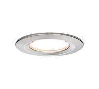 Kit Enc Nova Coin Rond Fixe Led 1x6.5w 2700k Acier Brossé-Alu