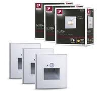 Paulmann 5273 Kit LED encastrés muraux Edge jeu de 3 80x42 mm 3x1,2W 3x25lm 230V 2700K chrome mat