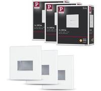 Paulmann 5221 Kit LED encastrés muraux Edge jeu de 3 carrés 80x5 mm 3x1,2W 3x50lm 230V 2700K blanc dépoli