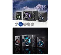 Kit Enceinte 2.1 - NEDIS - 33W - LED RGB - Contrôle du Volume - Filaire